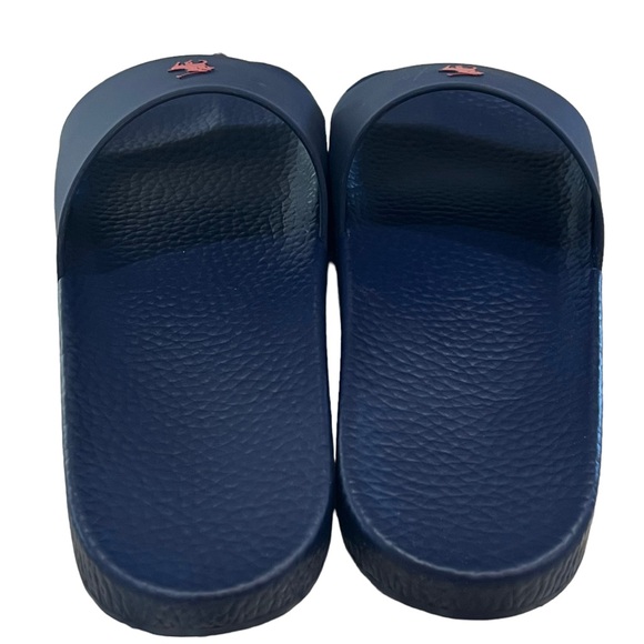 New Polo Ralph Lauren Signature Pony Slide Sandals Navy Men’s 8 9 10 11 12 13 - Picture 5 of 12